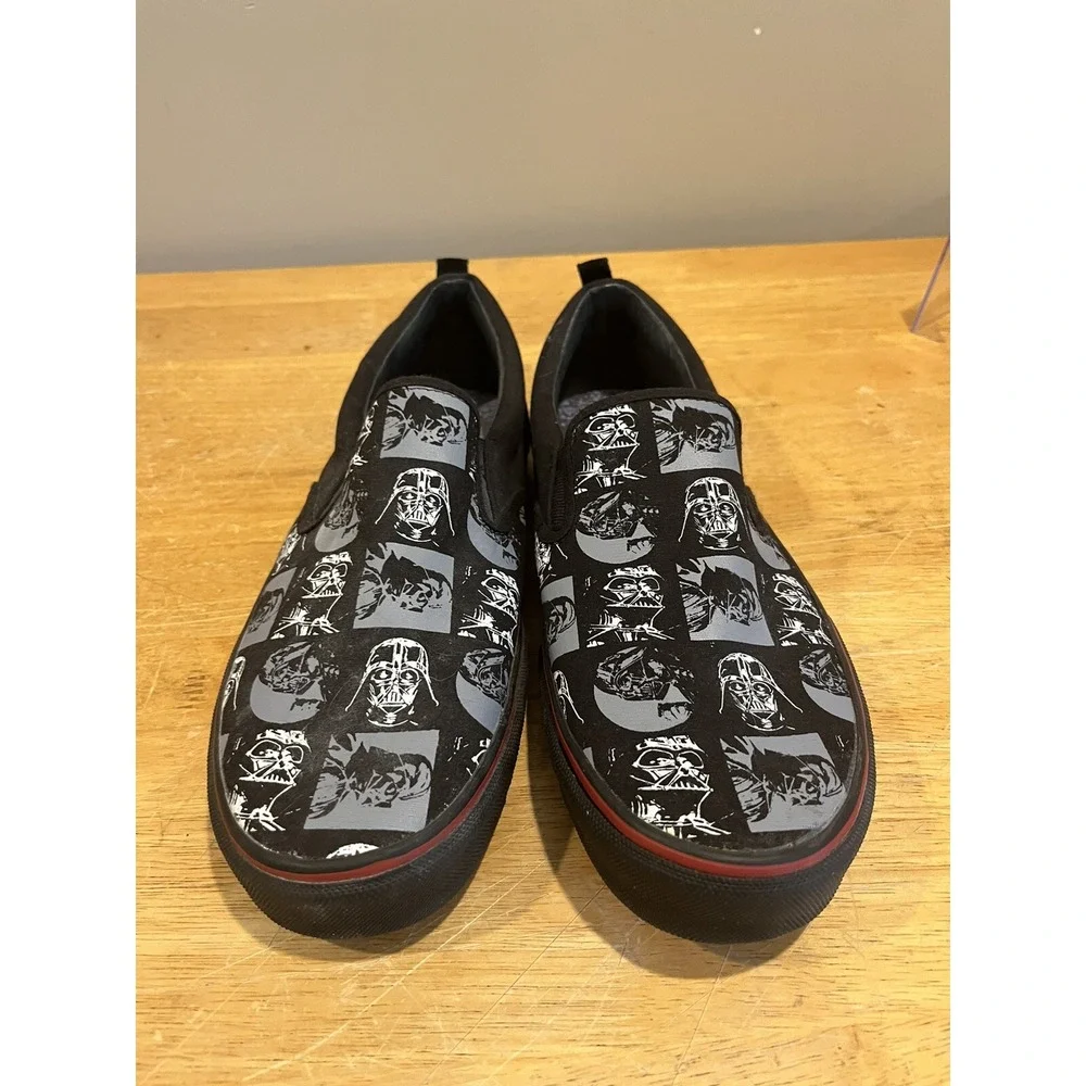 Skechers Star Wars Sith Lord Darth Vader Slip On Canvas Shoes Black/Gray Size 12